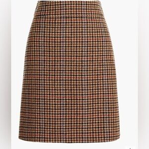 J. Crew Houndstooth Wool Skirt